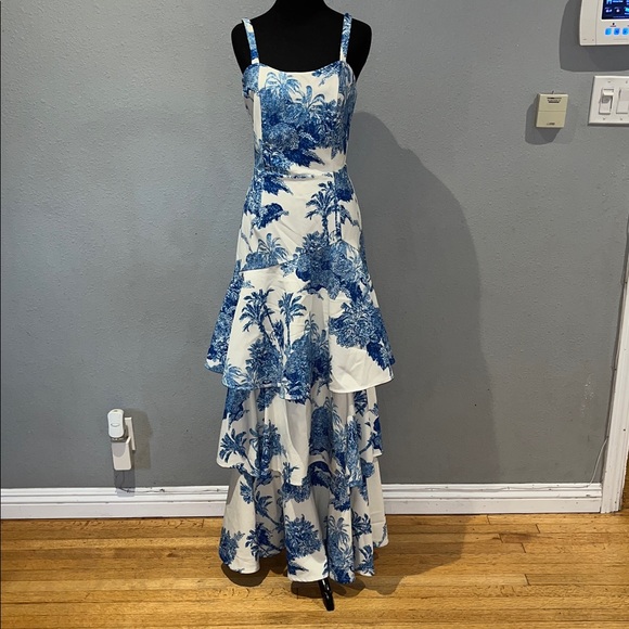 Brand New- Mestiza New York Torero Gown in White Palm Toile 🤍✨ - Picture 5 of 14